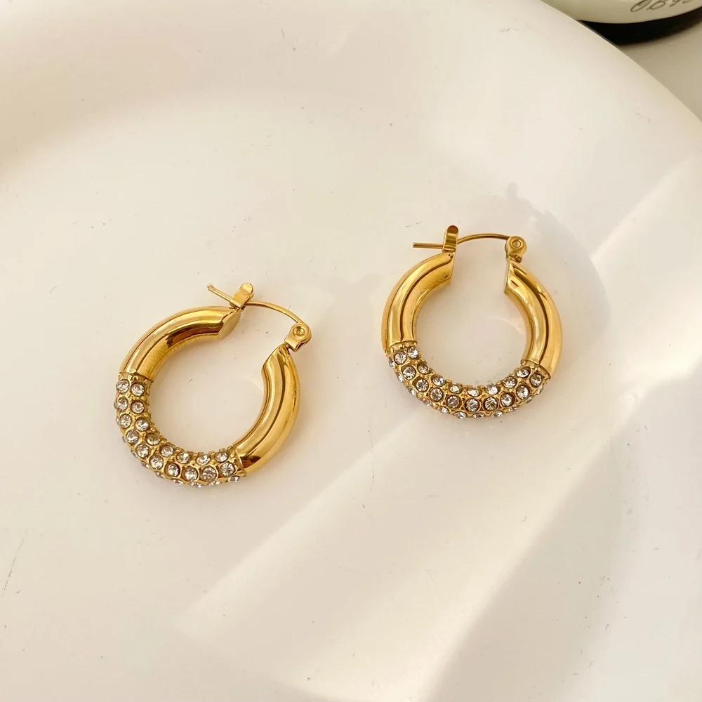 Mazia Premium Quality Earring - Golden Hoop Earrings | Elegant Ear Jewelry for Women