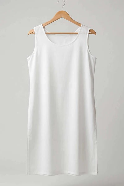 Ready to Wear Long Slip Round Neck Lawn Camisole Shameez | Mazia Fashion