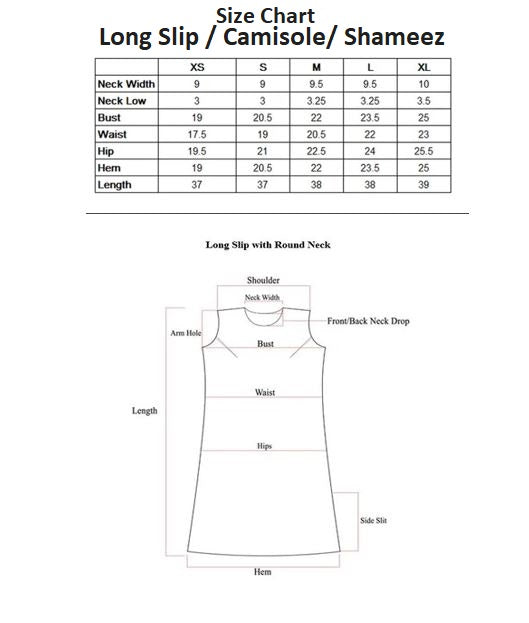 Ready to Wear Long Slip Round Neck Lawn Camisole Shameez | Mazia Fashion