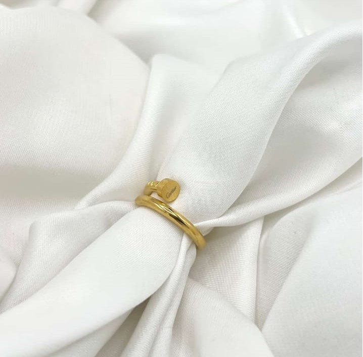 Nail Keel Ring - Golden Stainless Steel Ring for Girls | Mazia Fashion
