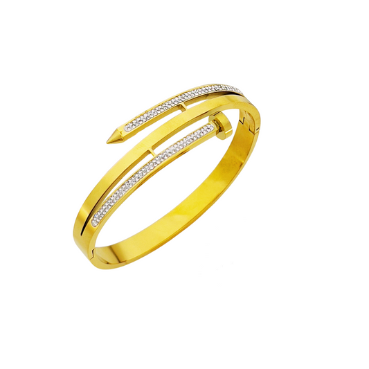 Openable Nail Keel Bangle Bracelet– Double Rinshine | Premium Stainless Steel