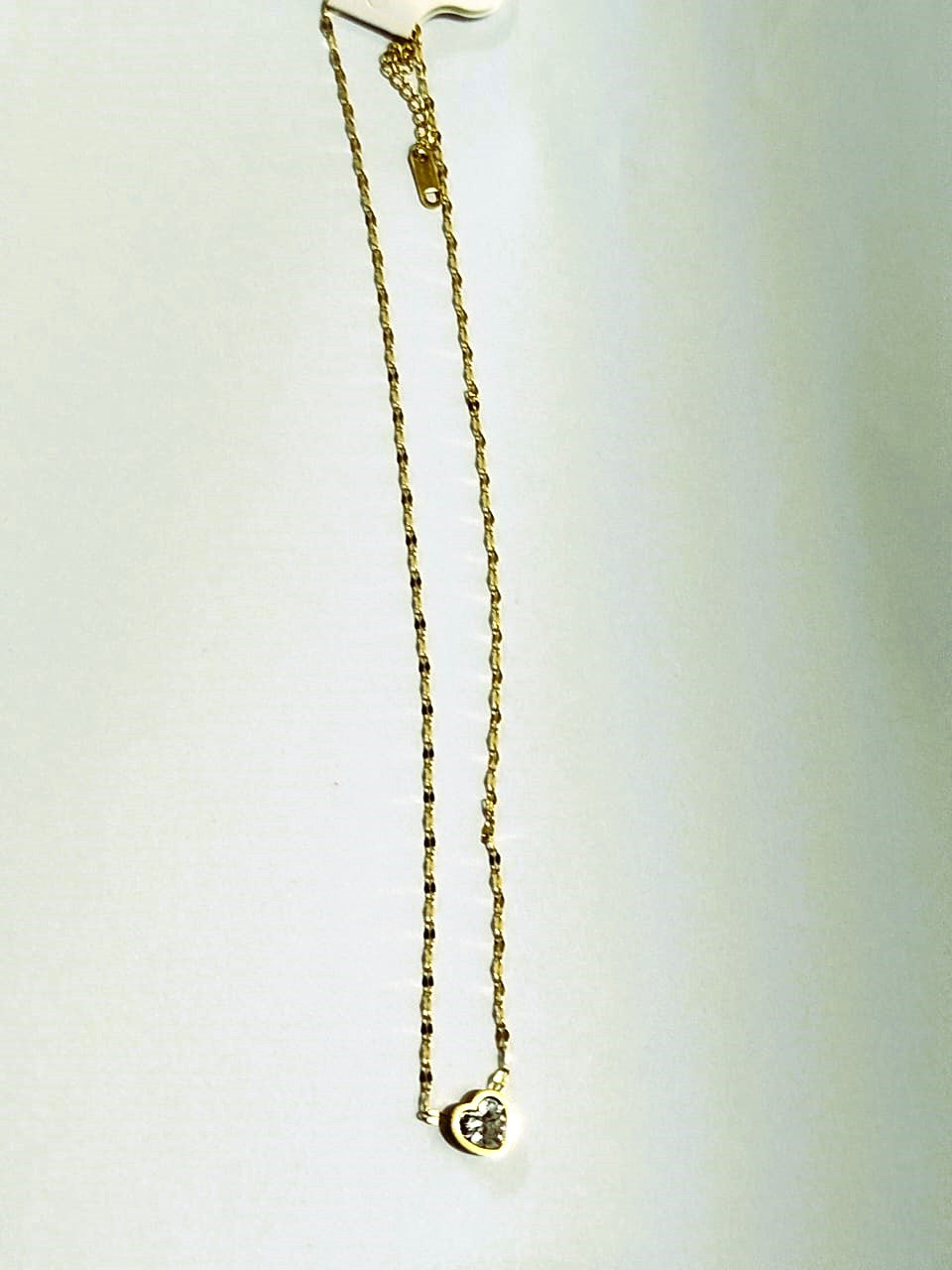 Mazia Fashion Heart Diamond Zircon Pendant Necklace – Stainless Steel Jewelry for Girls