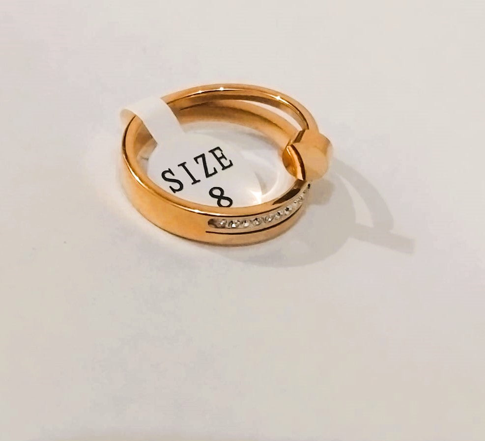 Mazia Fashion Nail Keel Ring - Golden Adjustable Ring for Girls | Stylish Jewelry Accessory