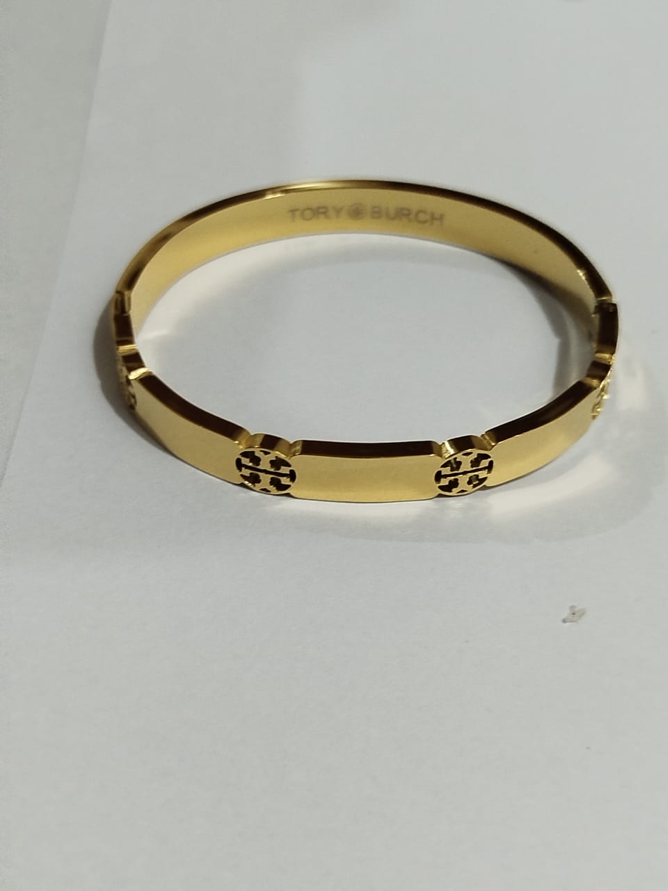 Golden Stainless Steel Classic Bangle – Waterproof & Non-Fade | Mazia Fashion