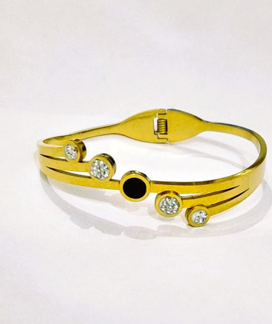 Stainless Steel Cuff Bangle - High-Quality Designer Bracelet for Girls & Women