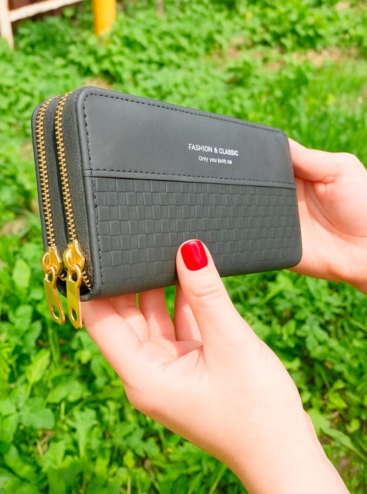 Women’s Double-Layer Clutch Wallet Purse– Korean Purse Stylish Phone Pocket | Mazia Fashion