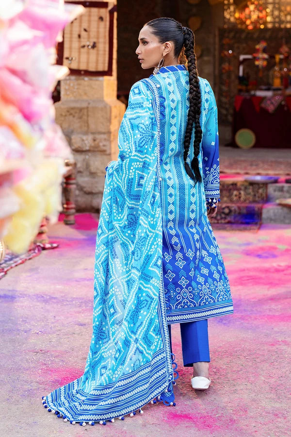 Gul Ahmed 3 Piece Unstitched Lacquer Printed Lawn Suit CL-42328 B
