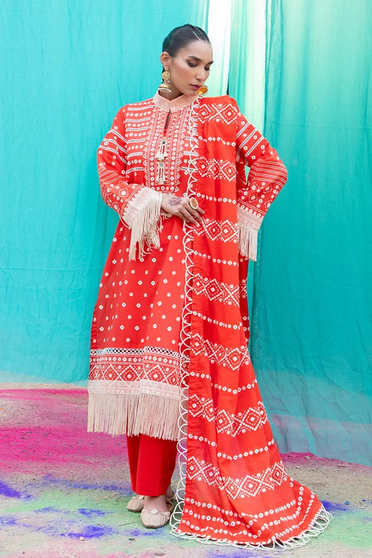 Gul Ahmed 3 Piece Unstitched Lacquer Printed Lawn Suit CL-52172 B